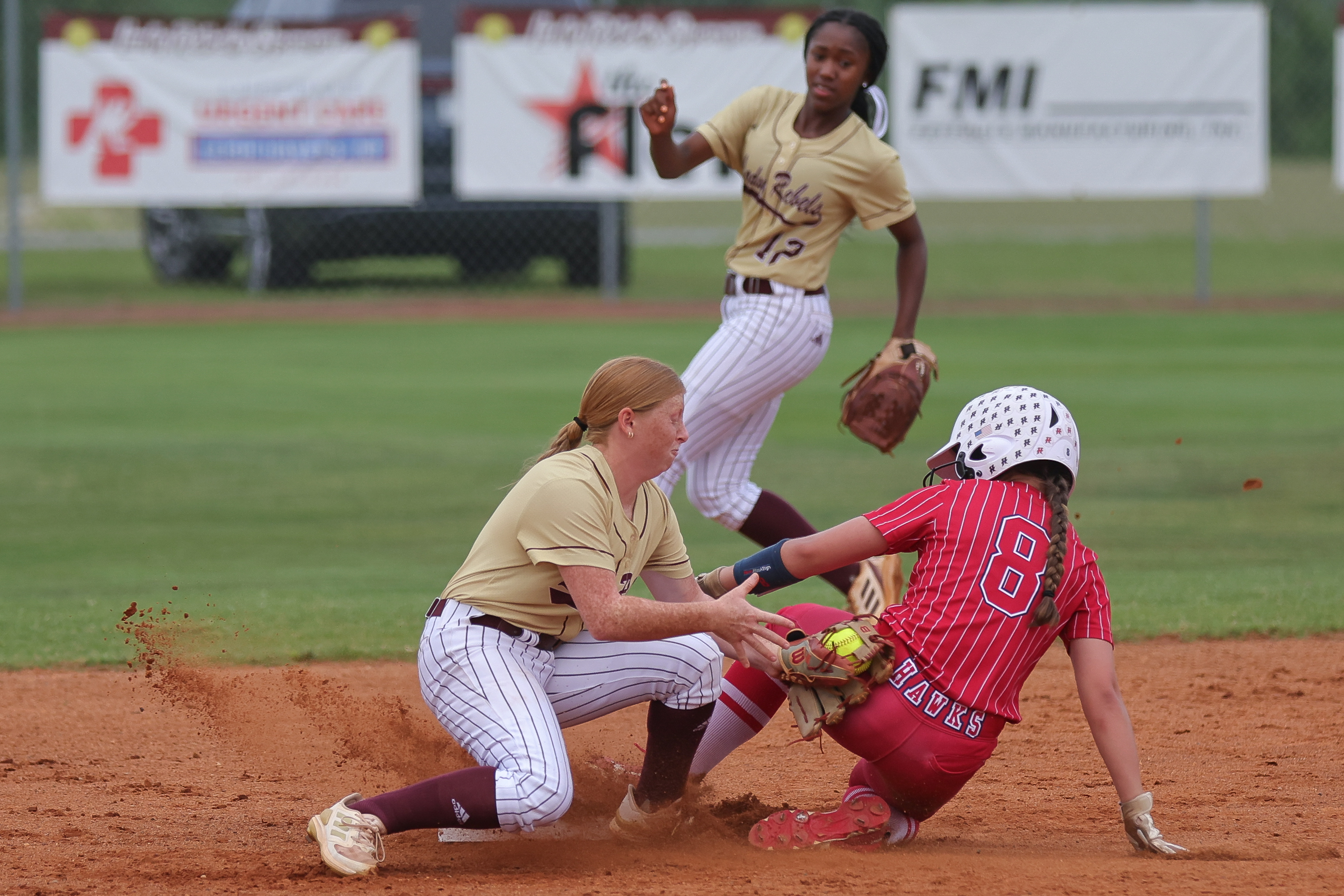 Prep Softball: Hancock strikes first blow in Class 6A South State heavyweight battle with George County