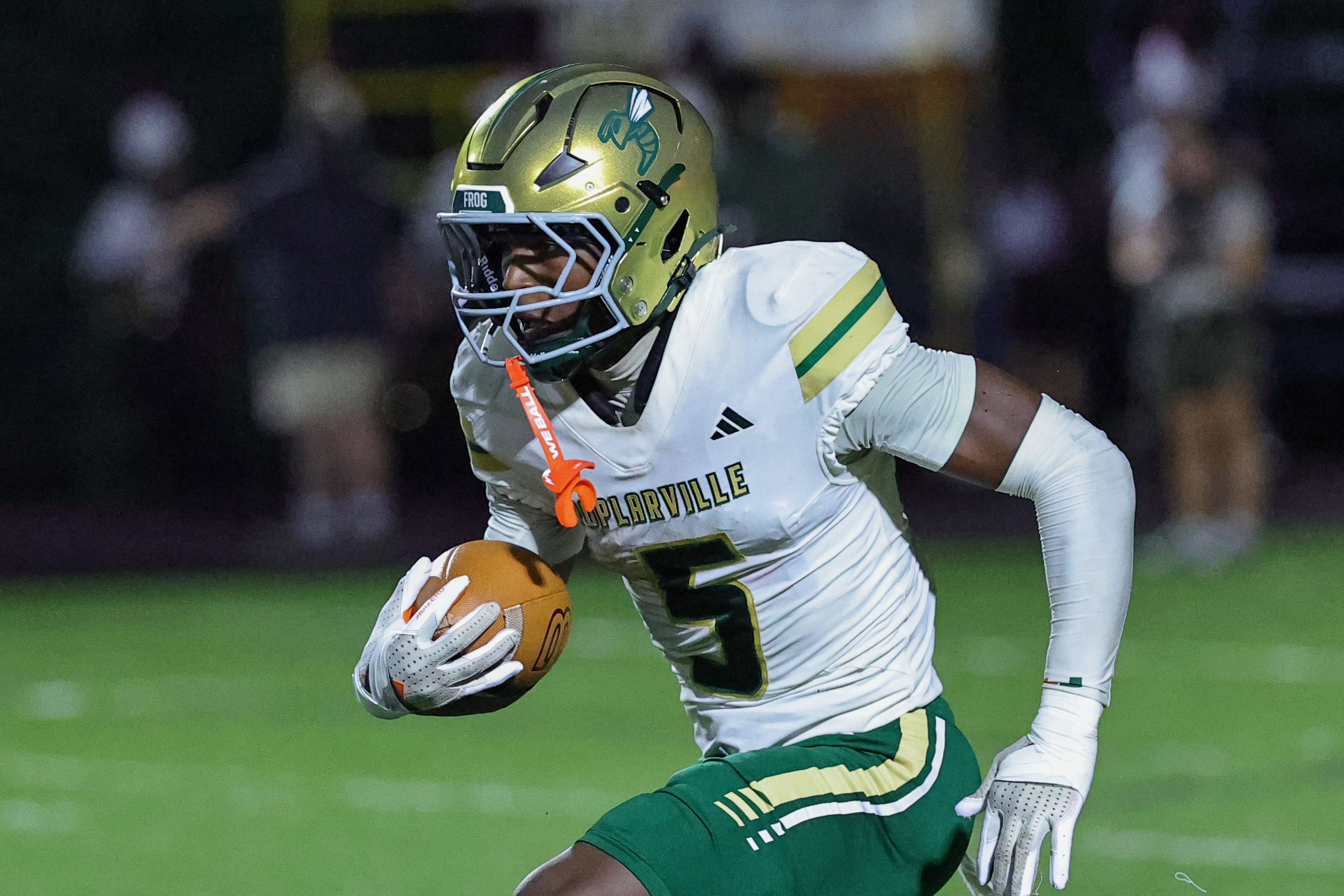 Prep Football: Poplarville All-American Keys gets the “Baria Law Firm Game Ball of the Week”